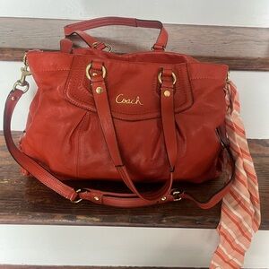 Special Edition Coach 'Ashley' burnt orange  Carryall bag